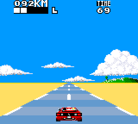 Out Run - Game Gear game screenshot (1991) by Sega